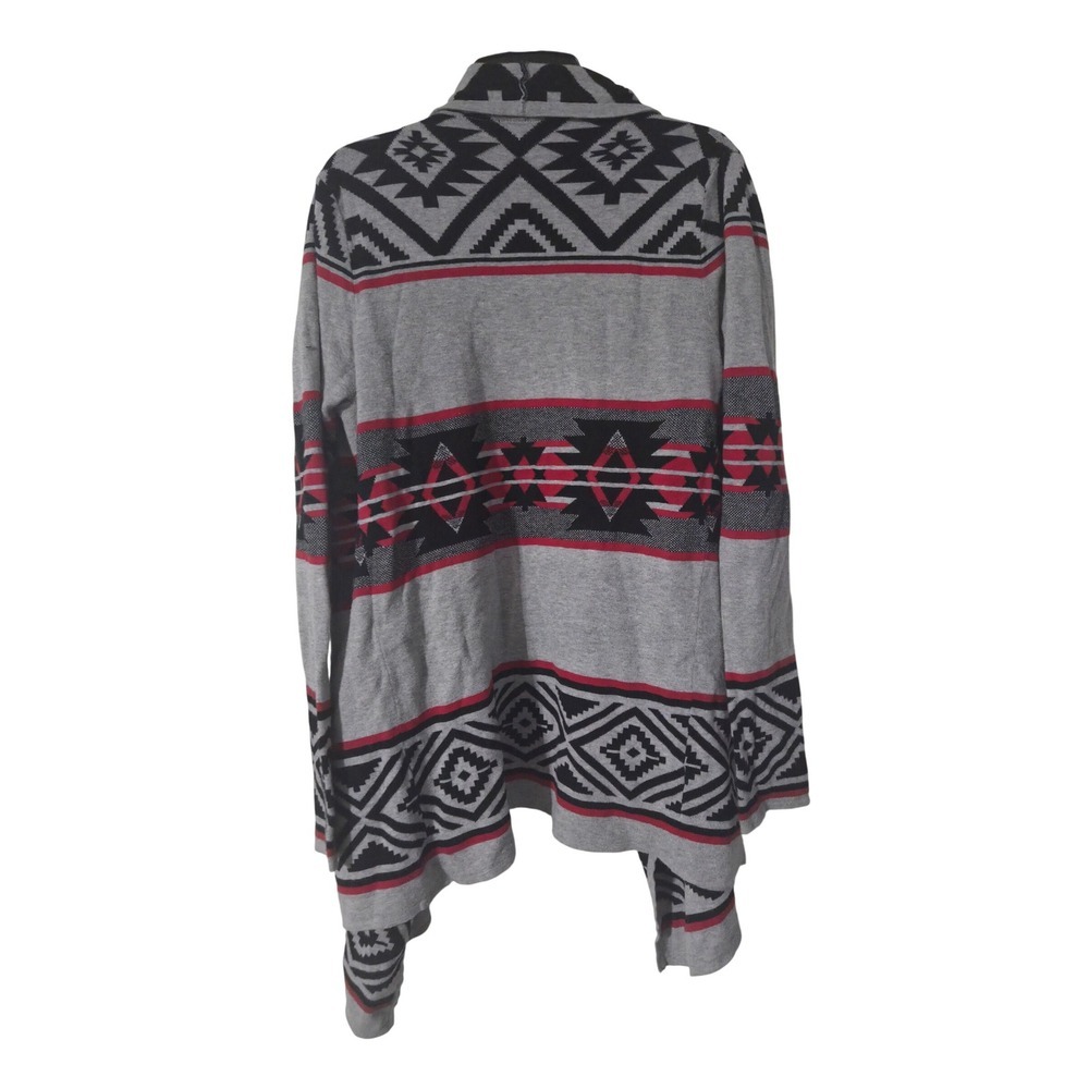 Wet Seal Womens Open Front Aztec Geometric Print Cardigan Sweater Medium - Picture 3 of 3